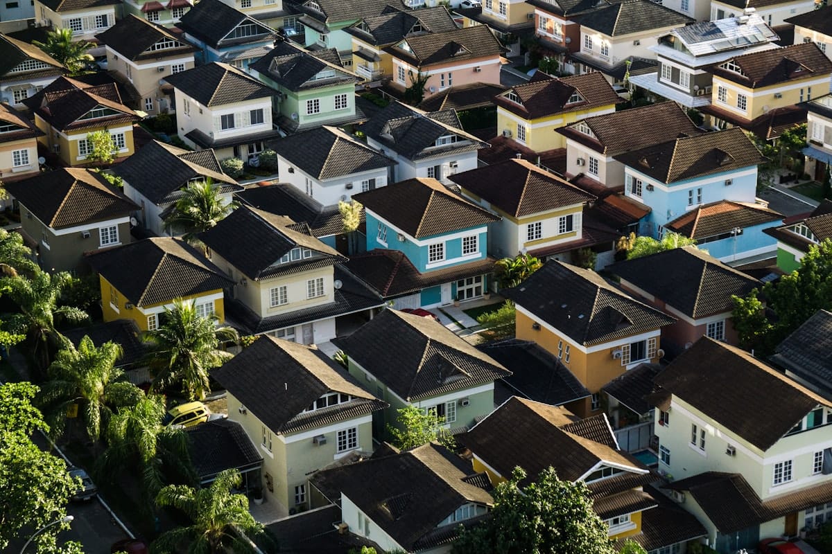 Aerial view of a property portfolio